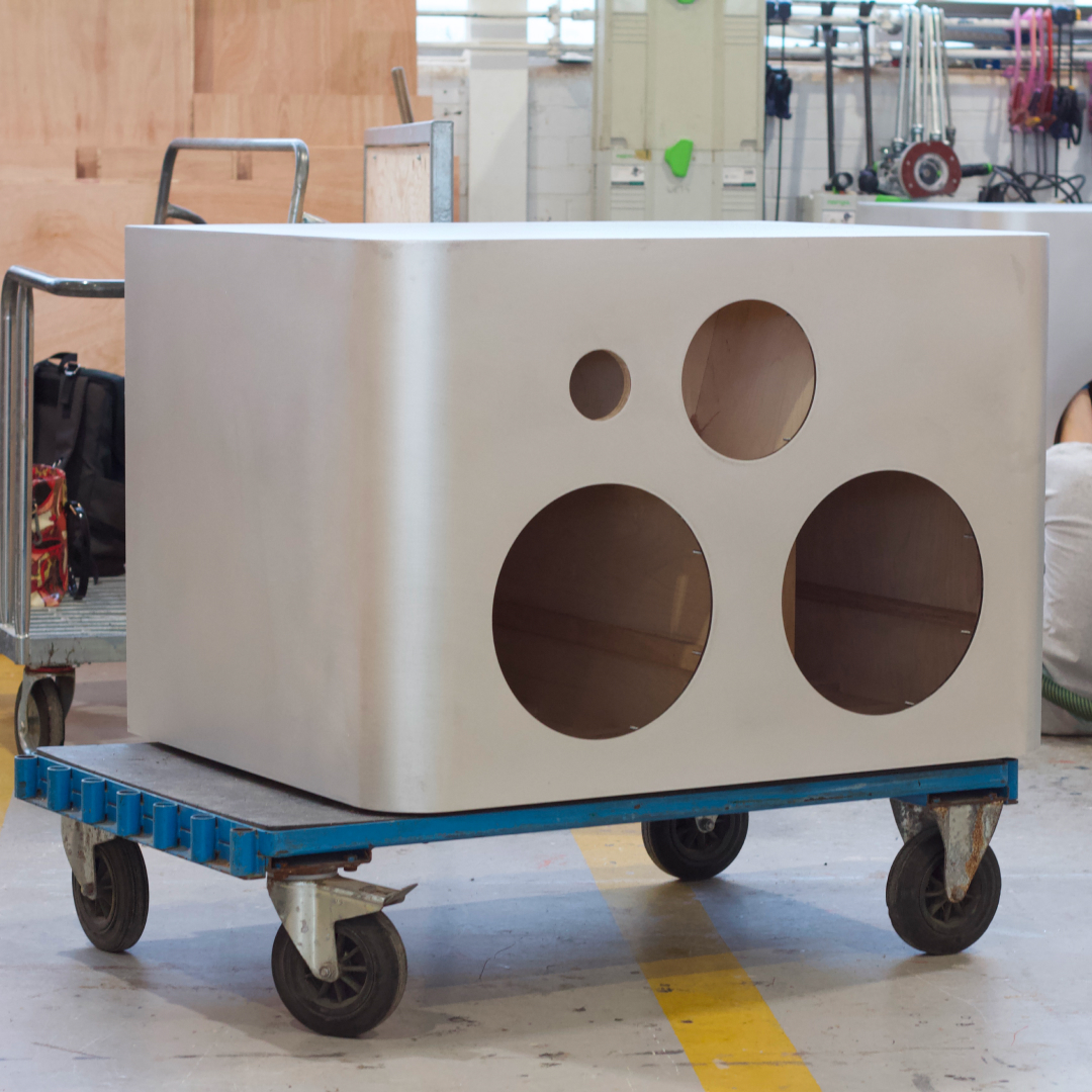 Finished fabricated piece ready for delivery